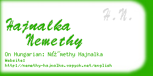 hajnalka nemethy business card